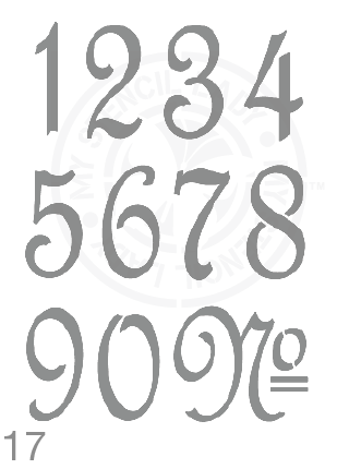fancy number stencils