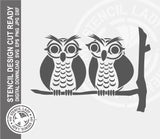 Owls 200 Stencil Digital Download Laser Cricut Cut Ready Design Template SVG PNG JPG EPS DXF Files