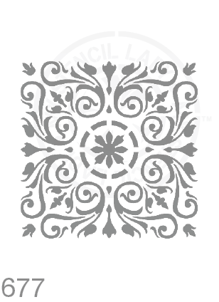 Boho and Aztec Style Tile Pattern Stencil 677 Repeating and Continuous ...
