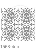 Tile Pattern Stencil 1568 Repeating and Continuous Floor and Wall Reusable Stencils